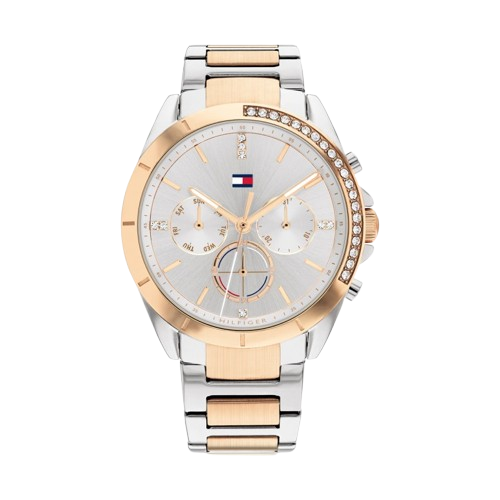 Relógio Tommy Hilfiger Kennedy Bicolor com Zircônias