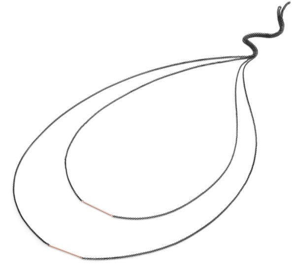 Colar "Black Lines Sautoir"