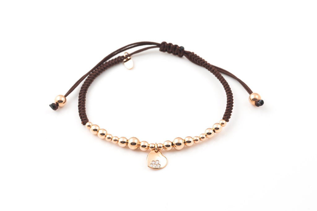 Pulseira com Ouro Rosa, 18kl com diamantes